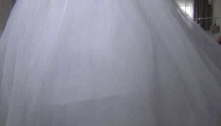 Red panties under the bride's dress cc