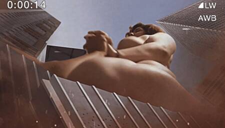 Giant couple sex on fire