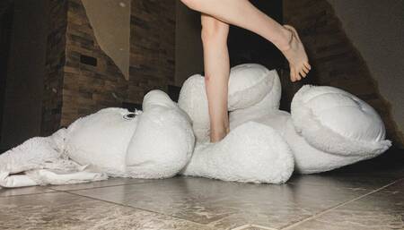 BIG PLUSHIE CRUSHING AND TRAMPLIMG
