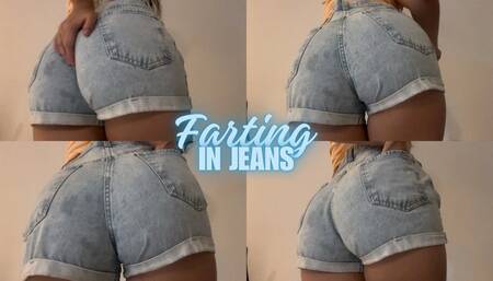 Farting in a jeans short