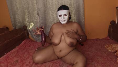 Sexy Indian Babe Masterbating Herself with a Brinjal and Cuming.