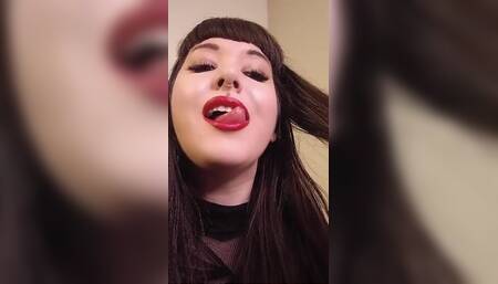 Angry Mistress Devours Tiny Slave