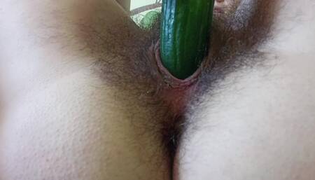 Best Real Hairy Pussy Fucking with Cucumber.