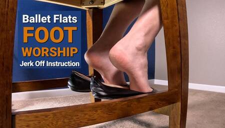 Stroke to My Ballet Flats and Barefeet Side-View Shoe and Foot Worship JOI - Kylie Jacobsx - WMV 1080p HD