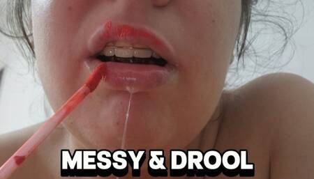 Can't Stop Drooling with Retainers While Trying to Put on Lipstick