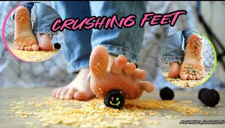 Sexy feet Asmr food Crushing
