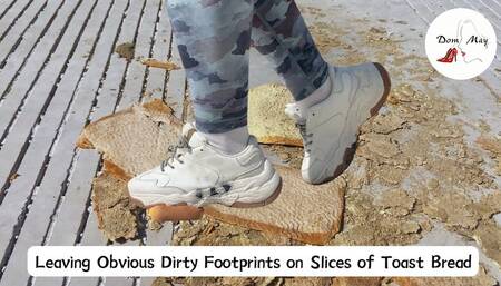 Leaving Obvious Dirty Footprints on Slices of Toast Bread