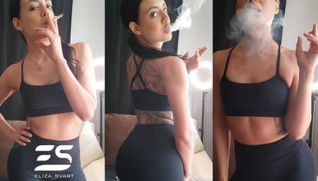 Sporty smoking after doing my exercises