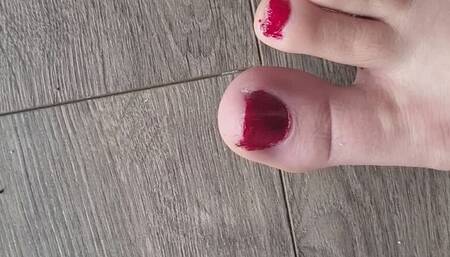 POV Painting My Toenails