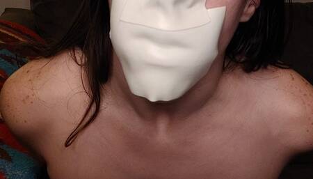 Gagged Breathplay Nose Pinching