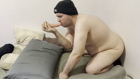 Bear Takes 2 Dildos. Set Roast, Deep Throat, and DP.