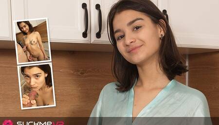 Sexy Petite Brunette Kaya Finch Railed Hard in the Kitchen