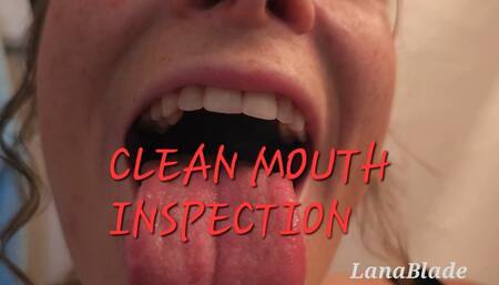 CLEAN MOUTH'S INSPECTION