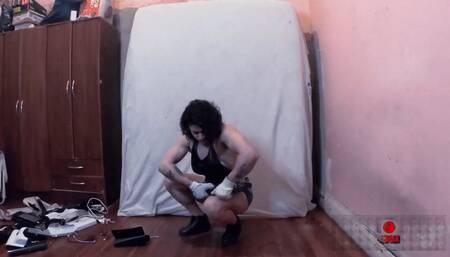 Fluffy demonstrates her incredible strength by easily smashing a DVD Player AVI HD CAM 1