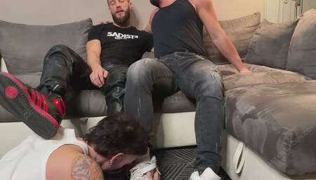 Mattew gets submissive from Master Giacon and his friend