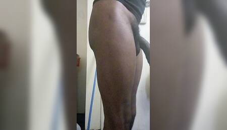 Black Ladyboy with Fat Juicy Booty and Big Black Cock