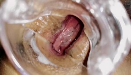 Big Brown Asshole Opened Close-up to Camera