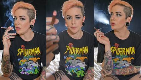 720p Sadistic Babysitter Turned On by Humiliating and Blowing Smoke in your Face