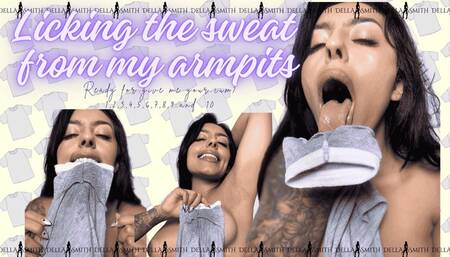 Licking the sweat from my armpits