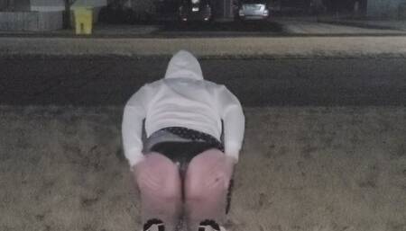 Public Crossdress with Wedgies in Panties