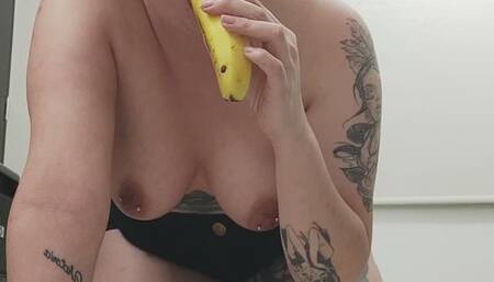 I shove a banana down my throat and make myself vomit