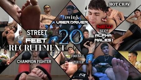 Finally Street feet hunting 20 - The fighter champ, football player and a couple of hot straight twink's delicious feet