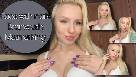 Face with nails mesmerising