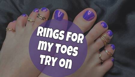 Toe rings try on