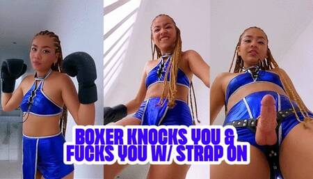 Boxer knocks you and fucks you with strap on - Lissa