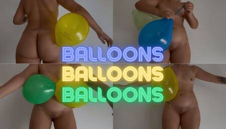 Nude whit my balloons