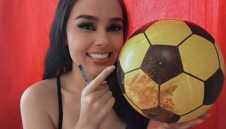 ESTOURANDO BOLA INFLAVEL COM A CANETA blowing up inflatable ball with pen