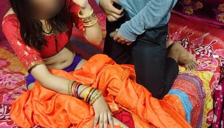 Huge Boobs Indian MILF Strips Saree Choli and Fucks with Devar Ji