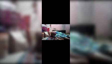 Indian Wife Kissing and Boobs Pressing