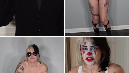 Embarrassed Men In Black vs The Kinky Clownians exposing Agent Skunk in Heartprint Panties!