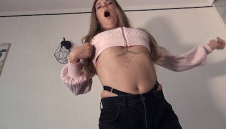 Lots of belly button HIDING SHOWING *CUSTOM* HD