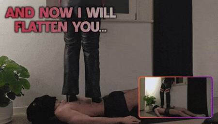 And Now I Will Flatten You in my Metal High Heels Boots (Edited Version) - TamyStarly - Trampling, Stomping, Body Trample, Crush, CBT, Domination, Femdom