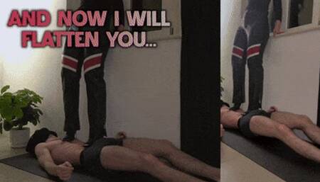 And Now I Will Flatten You in my Metal High Heels Boots (Double Slave Version) - TamyStarly - Trampling, Stomping, Body Trample, Crush, CBT, Domination, Femdom