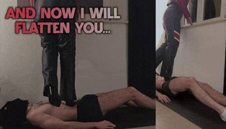And Now I Will Flatten You in my Metal High Heels Boots (Double Close Version) - TamyStarly - Trampling, Stomping, Body Trample, Crush, CBT, Domination, Femdom
