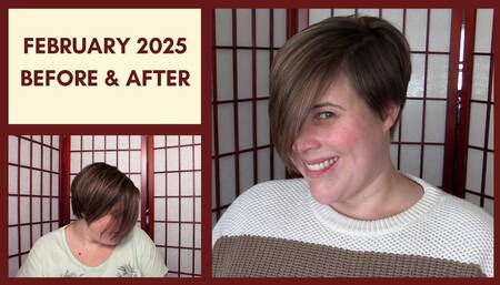 Short Hair | Before & After Haircut | February 2025 | Clara Crisp Shows Off Freshly Cut Brunette Style