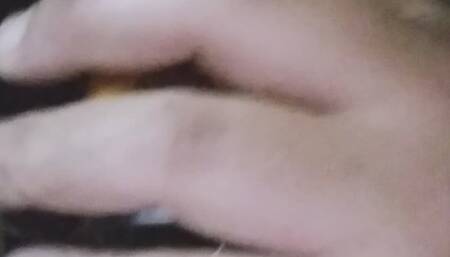 Smoking vape and playing with ice