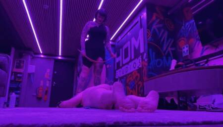 MAKING BARKLEY SING - FemDom Belting and Punishment