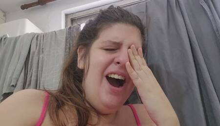 Yawning at the morning