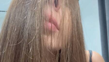 Hair covering face (custom video)