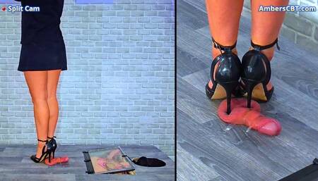 Flattening His Cock & Balls Under My Steel Tipped Stilettos - Split Cam 1 - A141SPLIT1