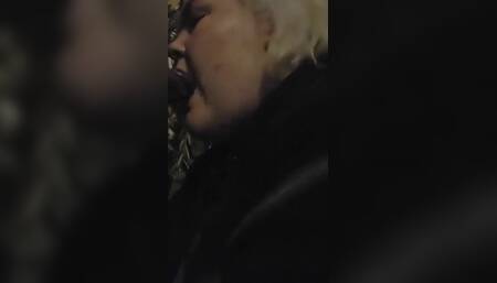 Sucking His Cock Outside