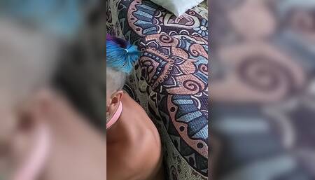 Tailed Wife Sucking Cock and Licking Balls Then Eating Cum