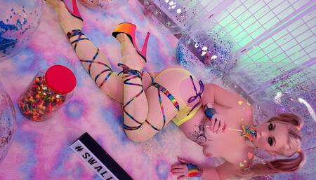 Pretty Pigtailed Blonde Loves Deepthroat VR