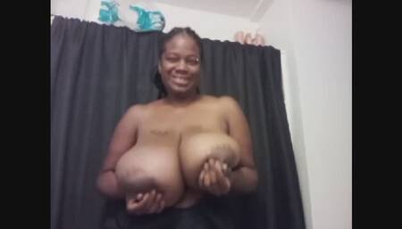 Ebony Nerd Has Huge Tits