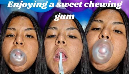 Eating a delicious gum