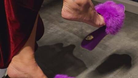 Dangling with My vintage fluffy slippers